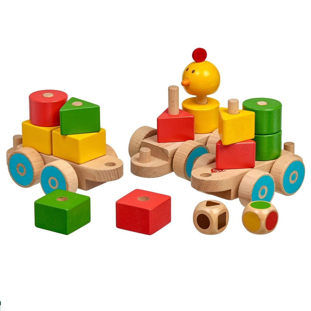 Wooden little chick train - Educational toy