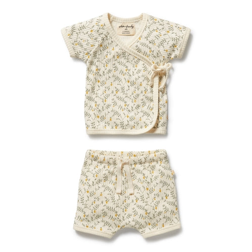 Lemon Leaf Organic Kimono Set