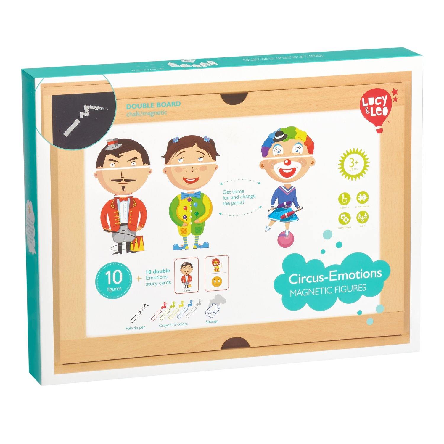 Circus emotions - 2 in 1 chalk and white board.