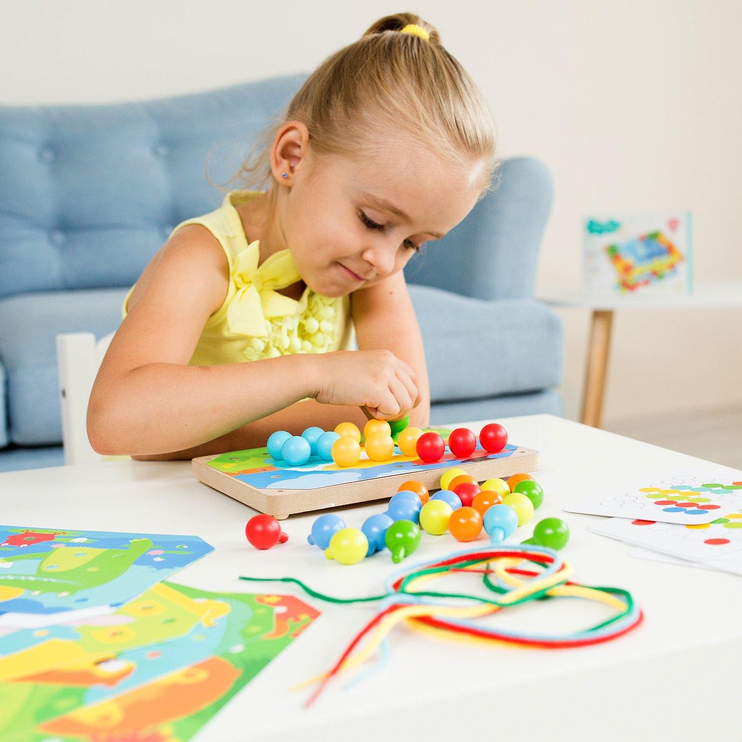 Colour mosaic - wooden toy art kit.