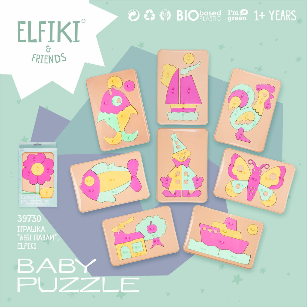 Bioplastic toys - Baby puzzle flower educational toy.