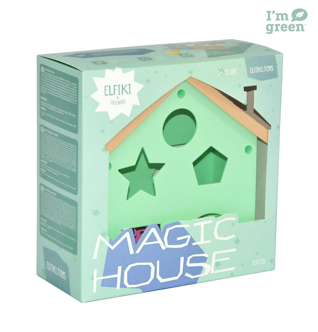 Bioplastic toys - Shape sorter house.