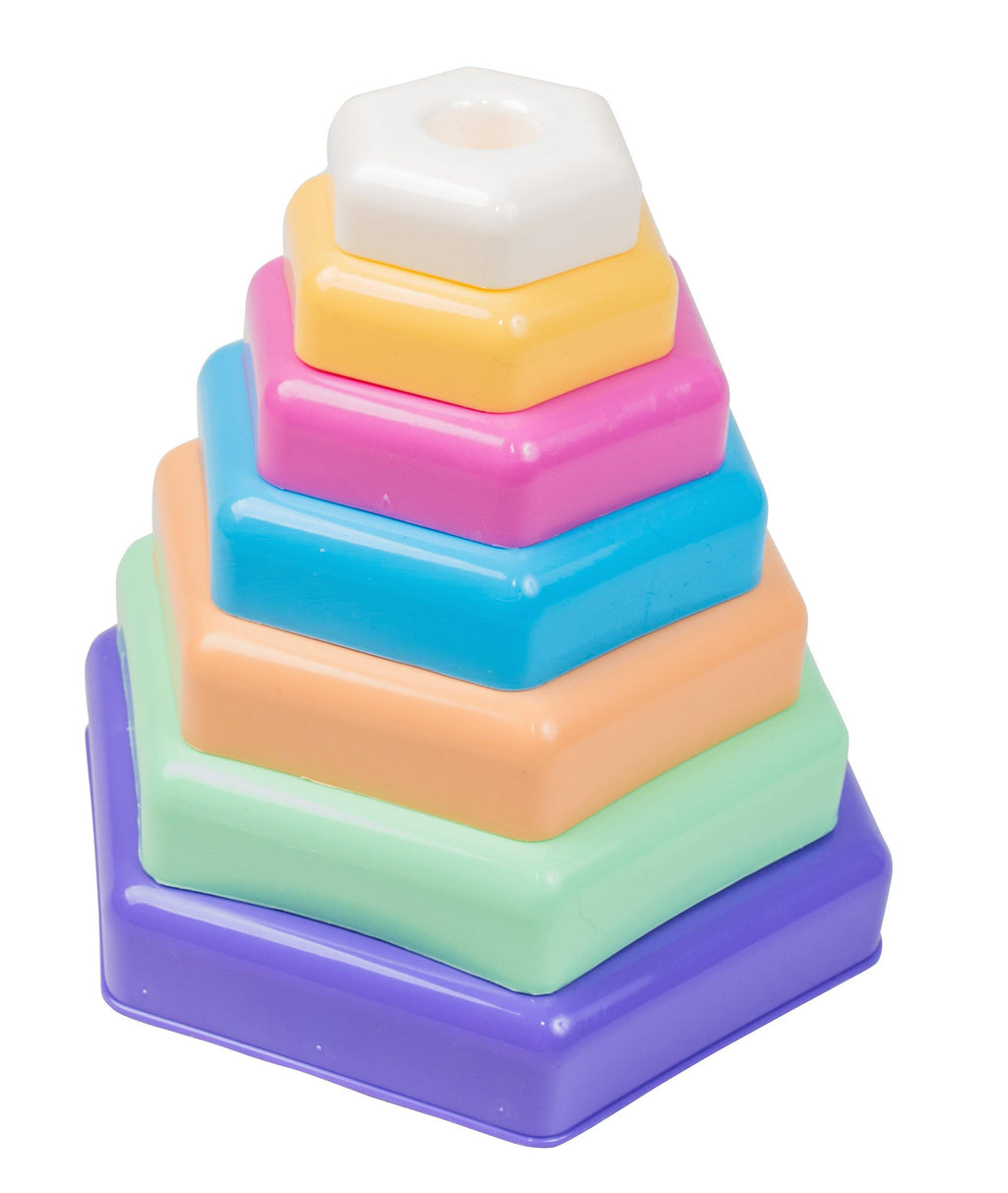 Bioplastic toys - Pyramid stacking educational toy.