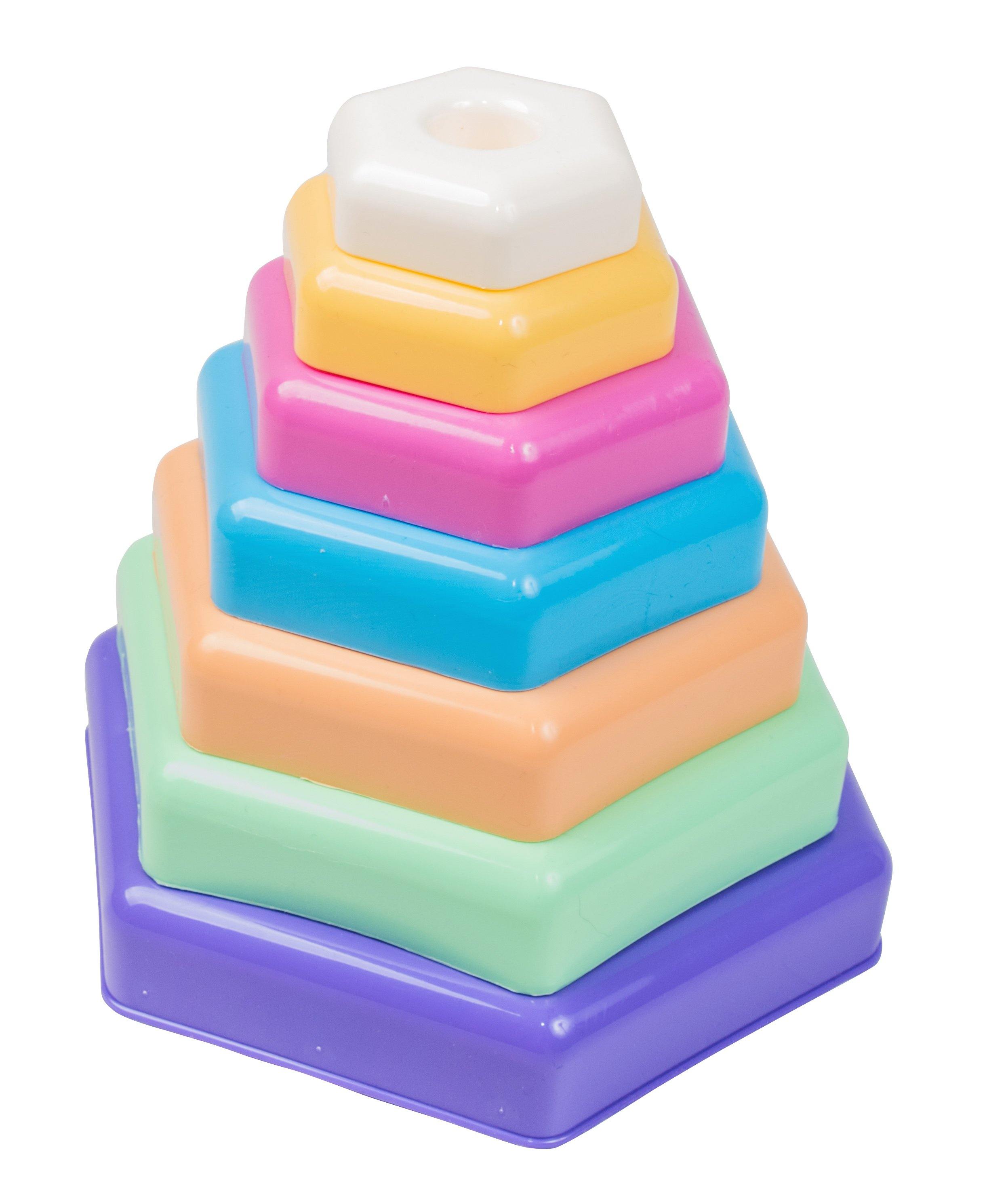 Bioplastic toys - Pyramid stacking educational toy.