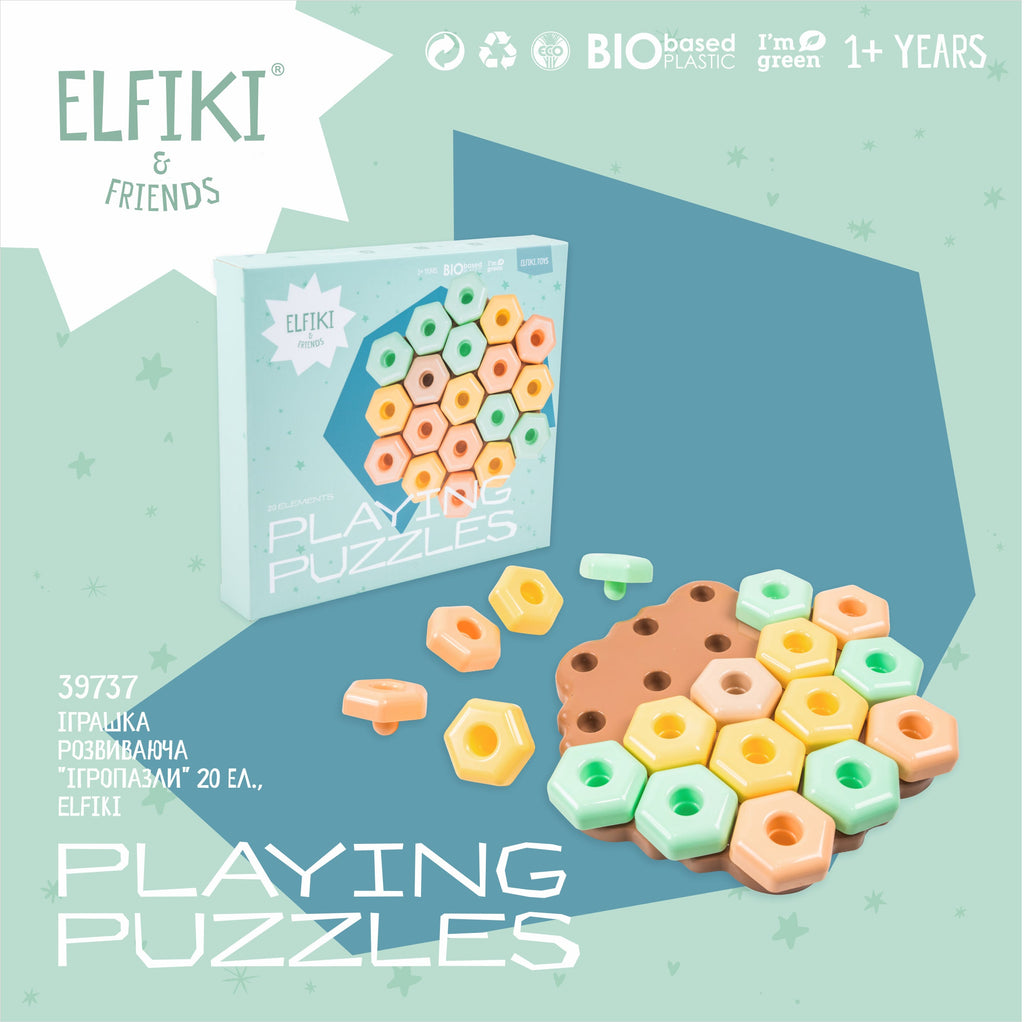 Bioplastic toys - puzzle educational toy.
