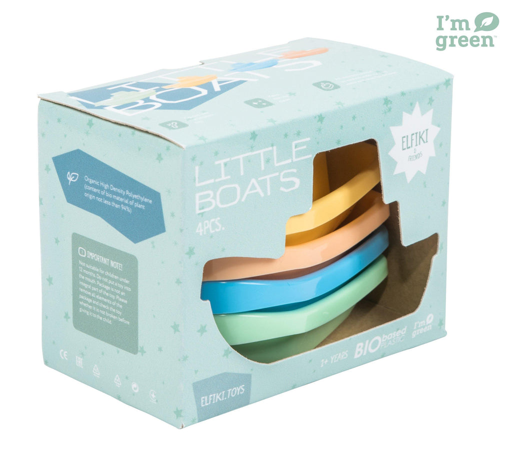 Bioplastic toys - 4 piece set of floating boats.