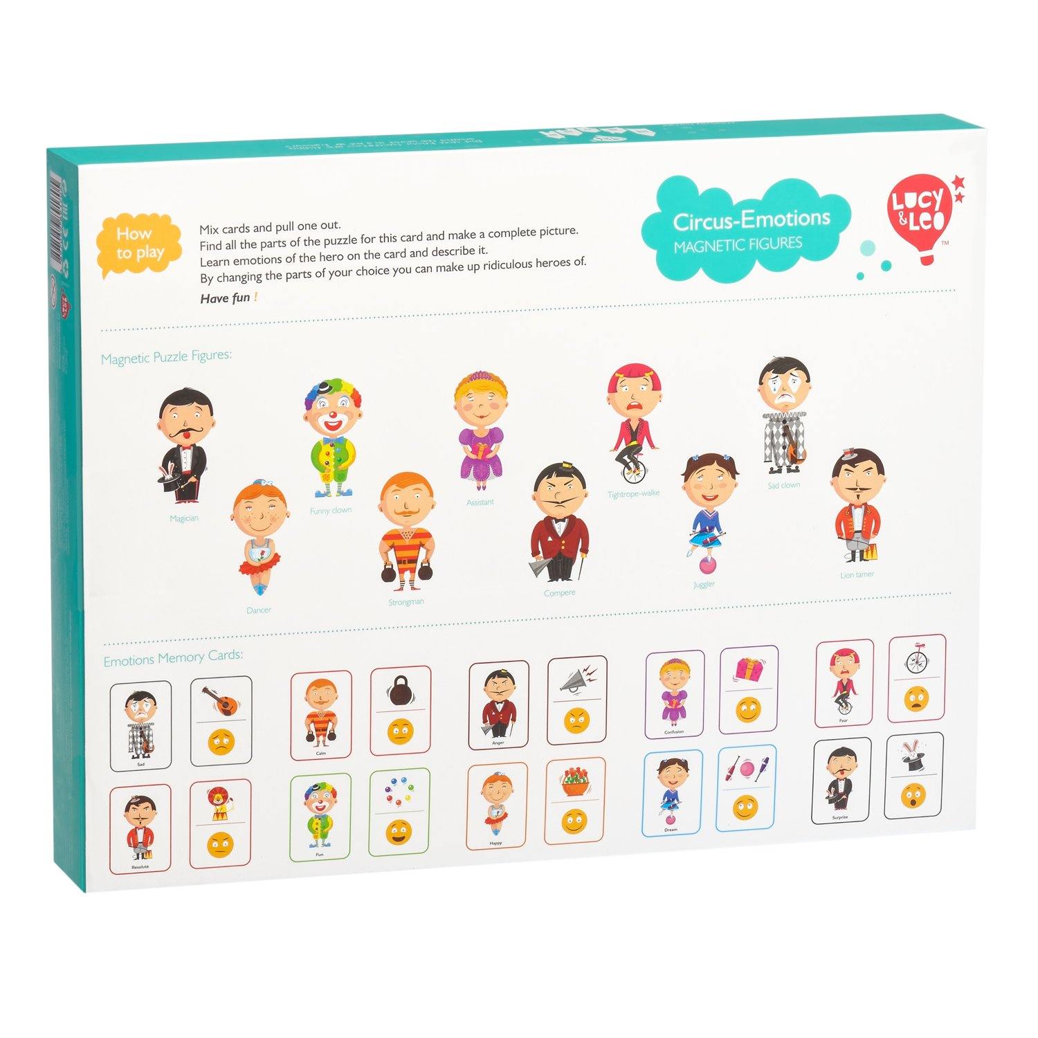 Circus emotions - 2 in 1 chalk and white board.