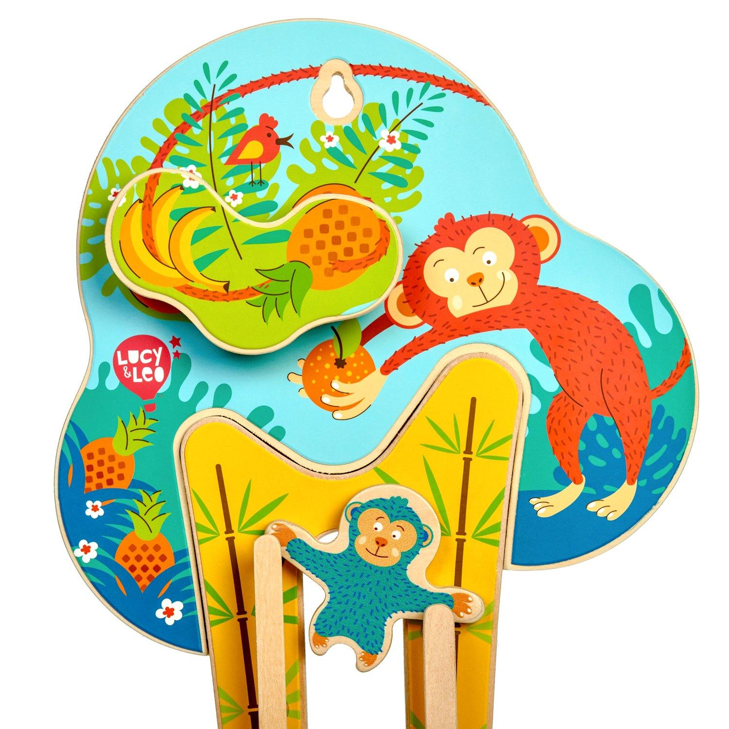 Sly monkey - wooden wall toy