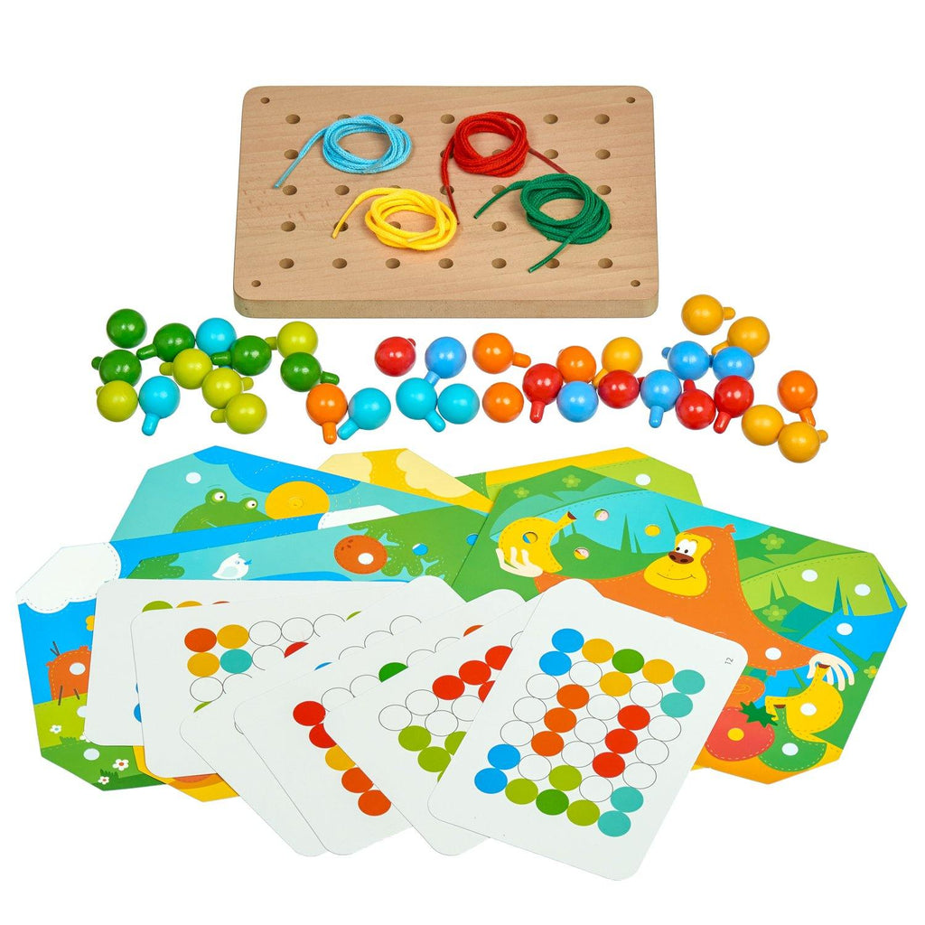 Colour mosaic - wooden toy art kit.