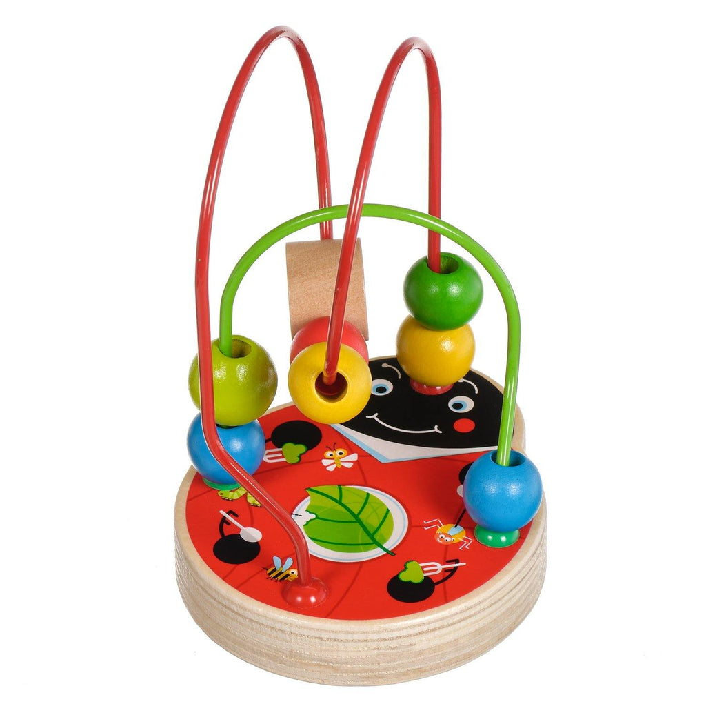 Ladybird wooden toy bead maze