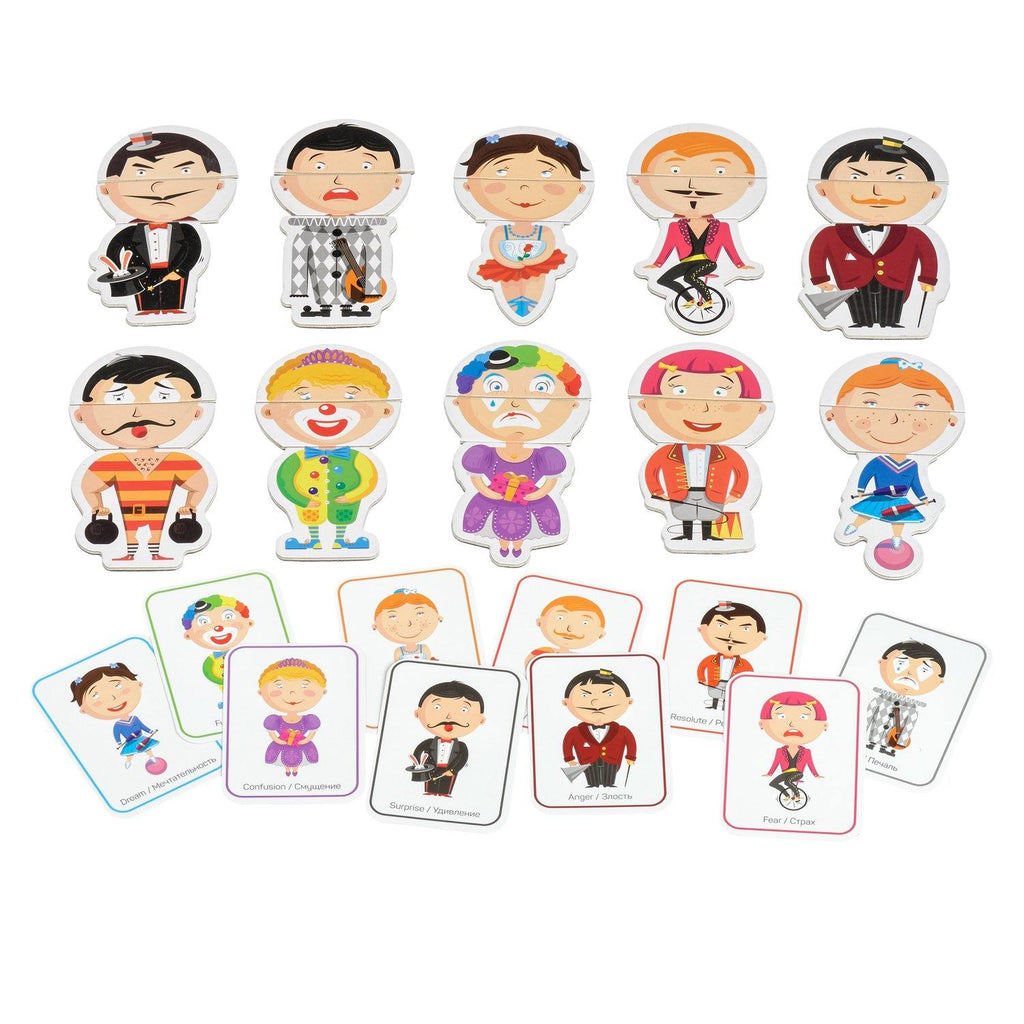 Circus emotions - 2 in 1 chalk and white board.