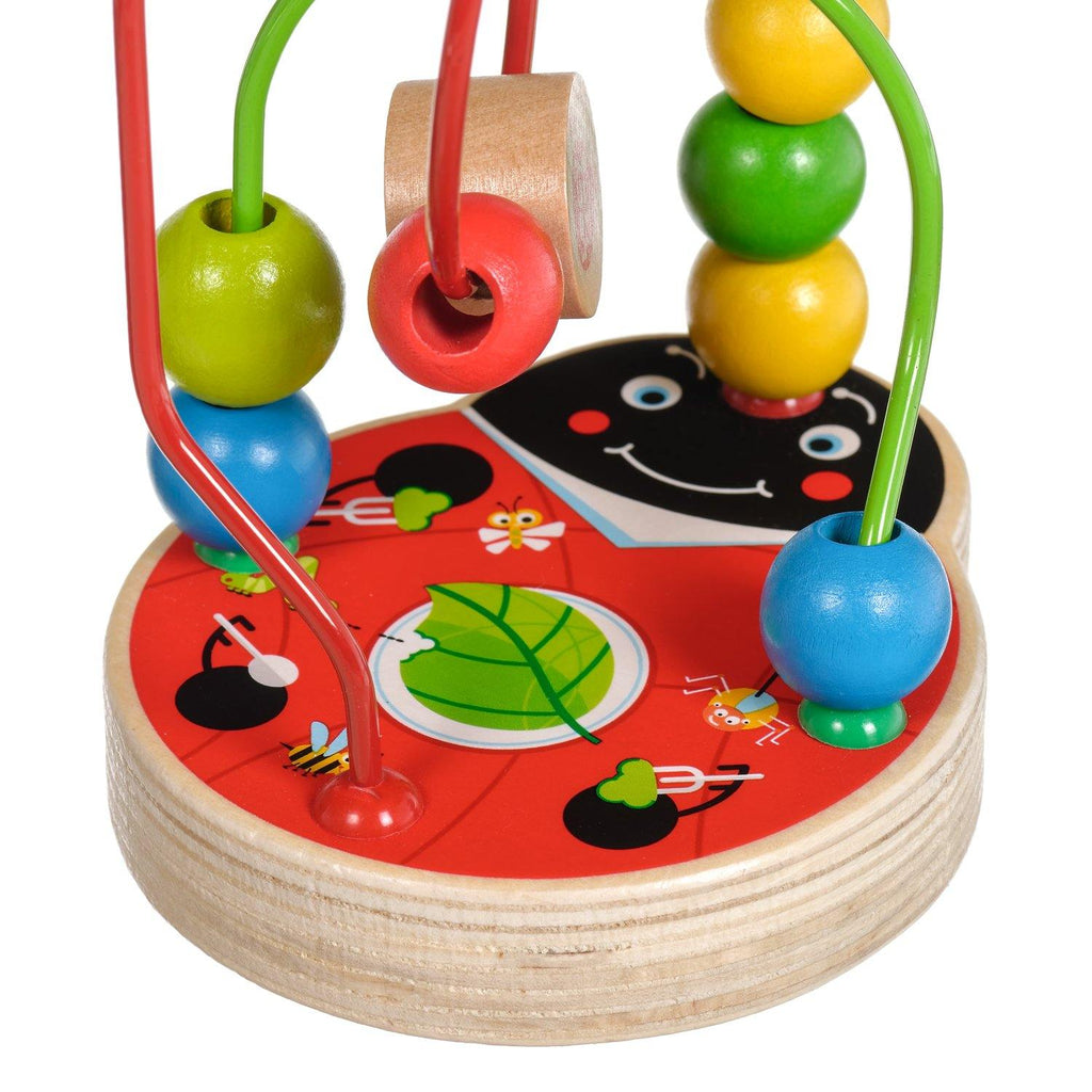 Ladybird wooden toy bead maze