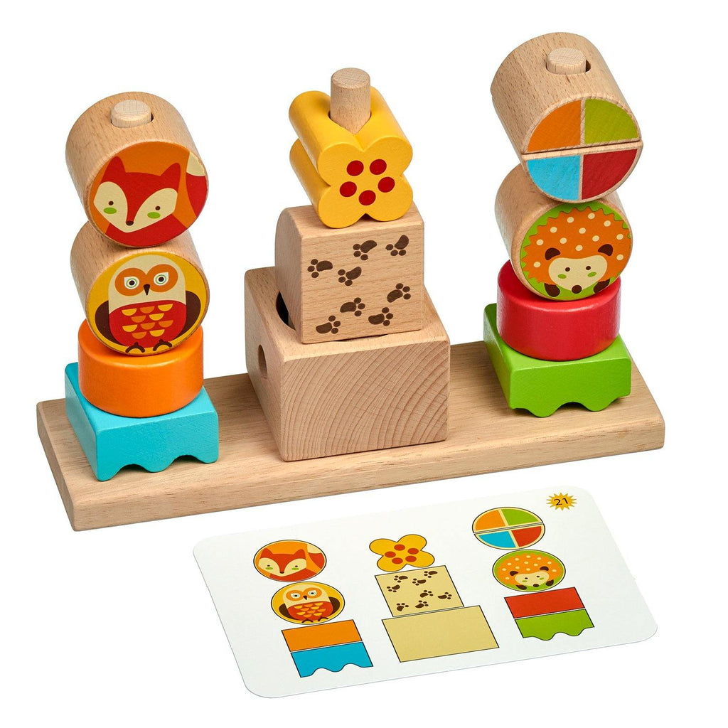 Day and night game wooden toy set