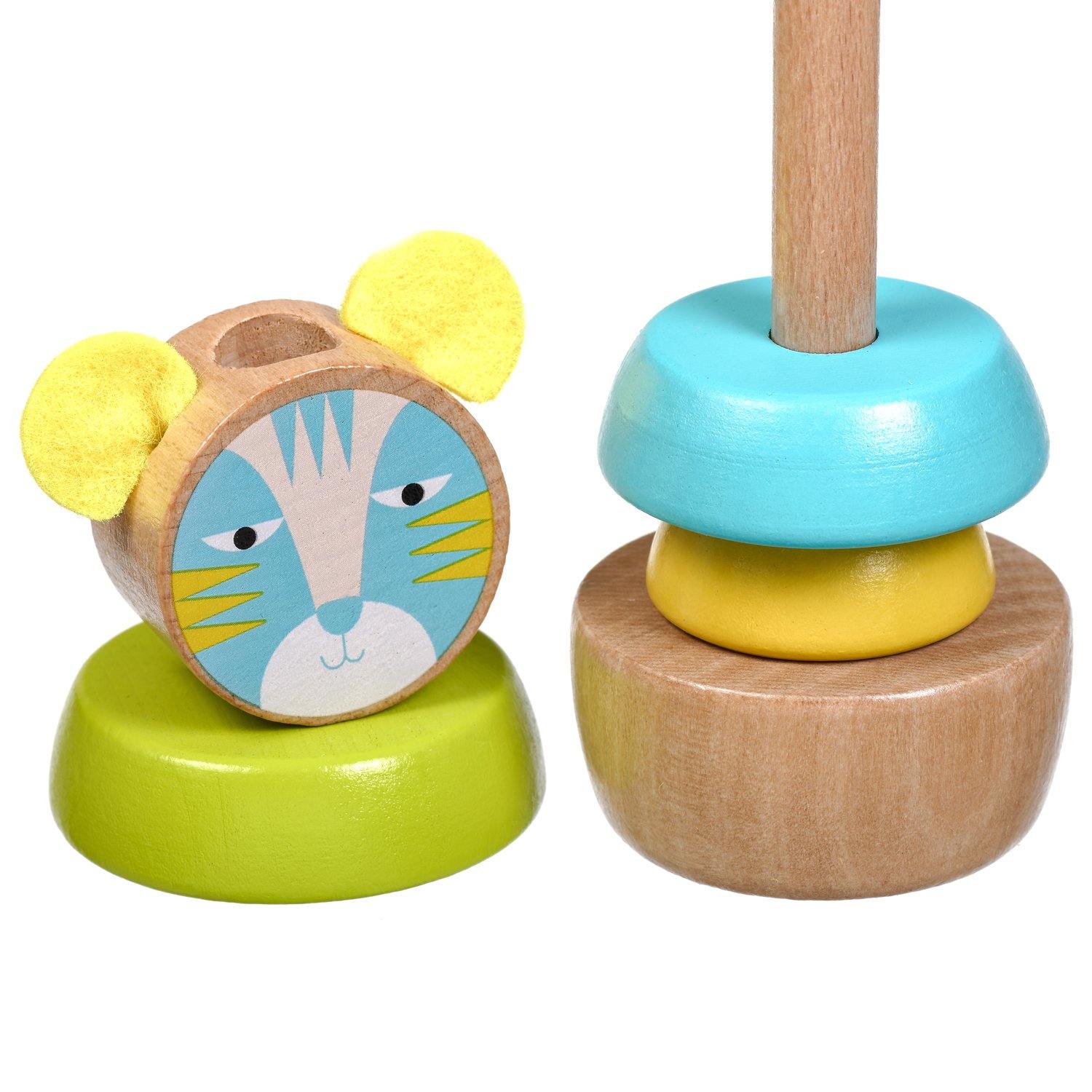 Cat stacker - educational wooden toy