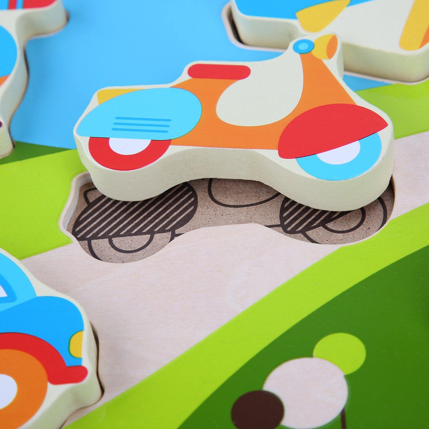 Wooden toy puzzle - Vehicles