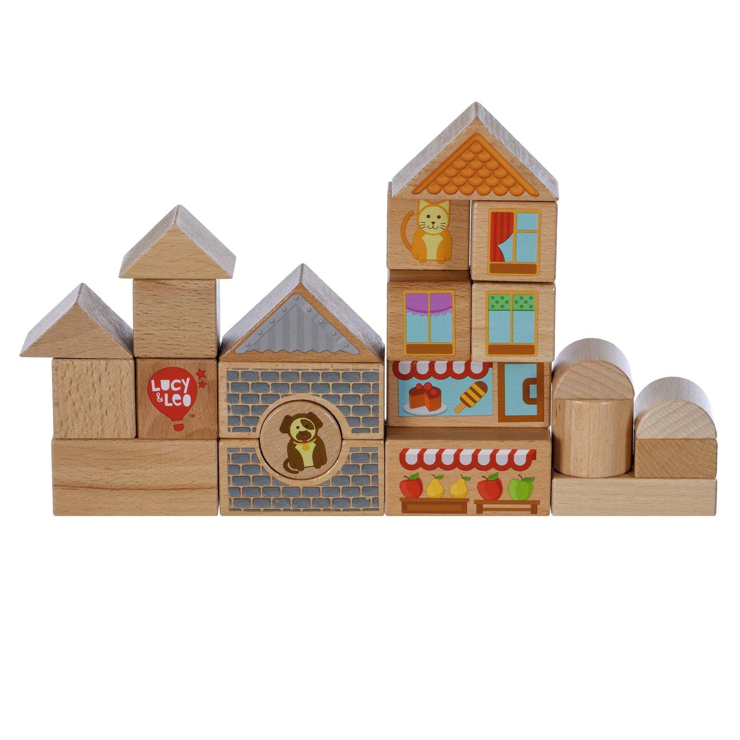 Mixed blocks - 25 piece wooden toy set