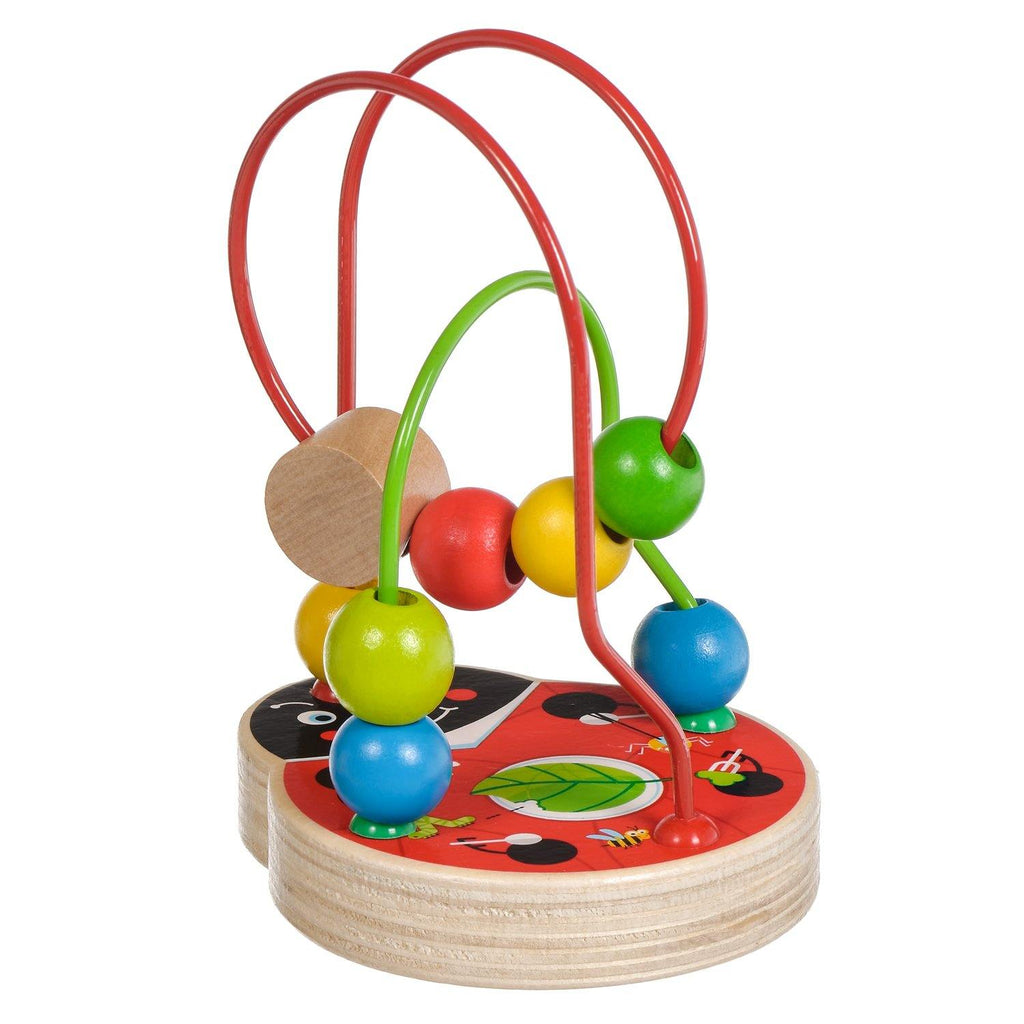 Ladybird wooden toy bead maze