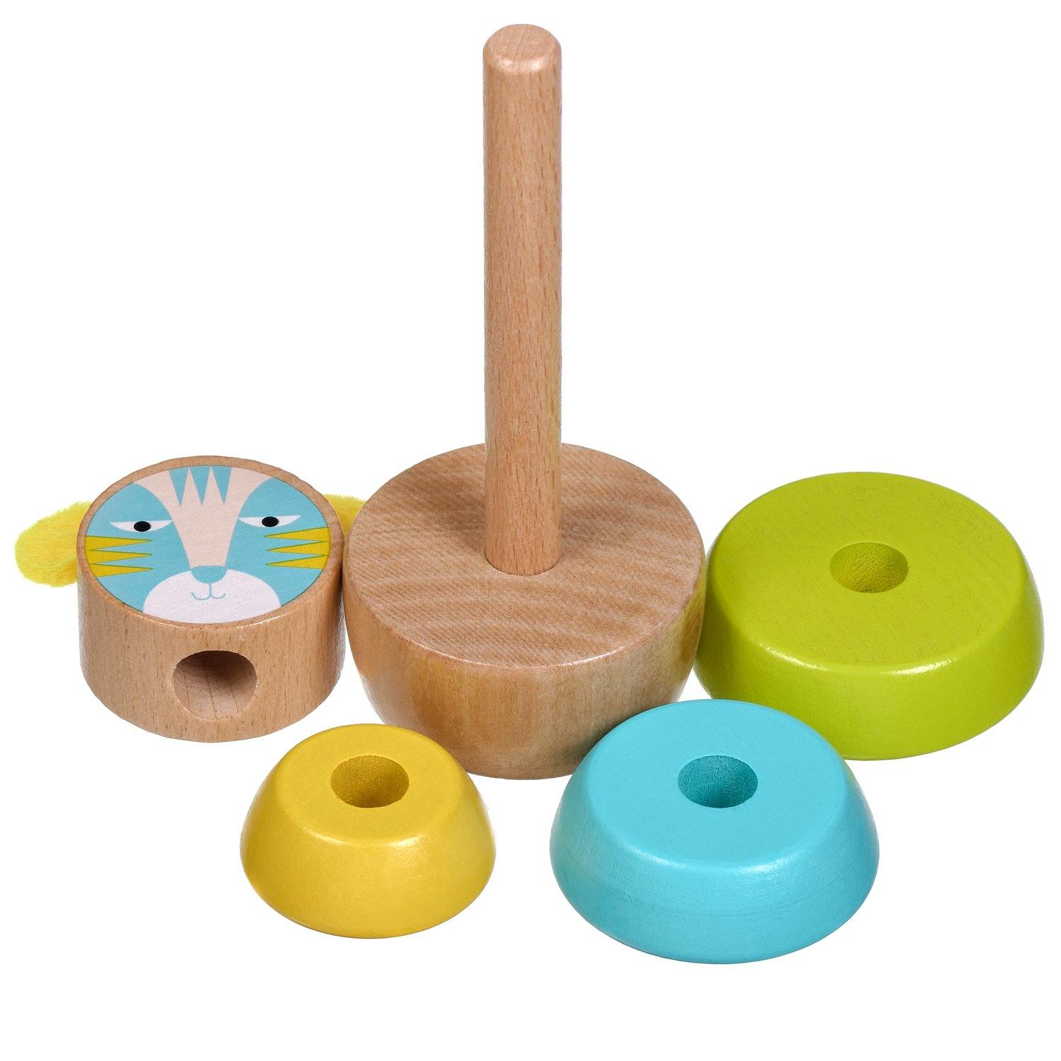 Cat stacker - educational wooden toy