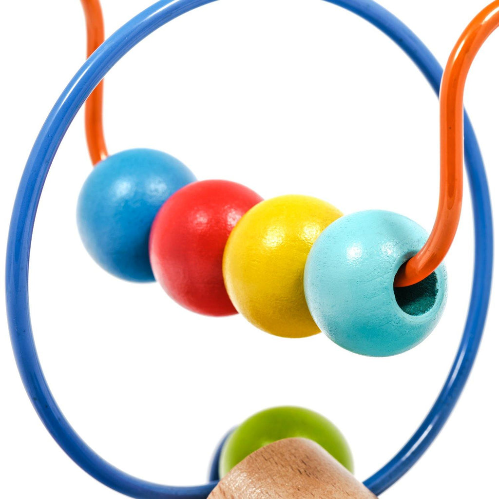 Pull along bead maze - Wooden toy.