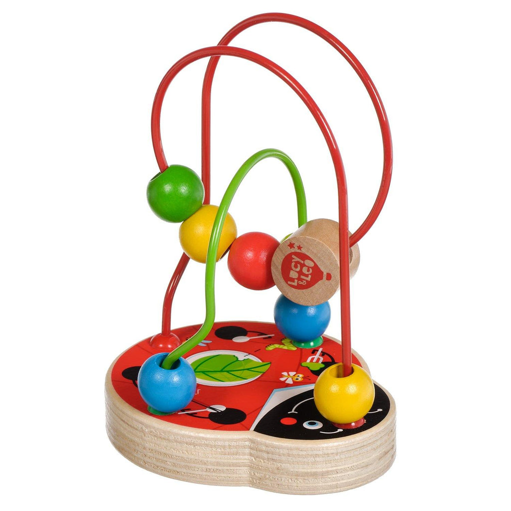 Ladybird wooden toy bead maze
