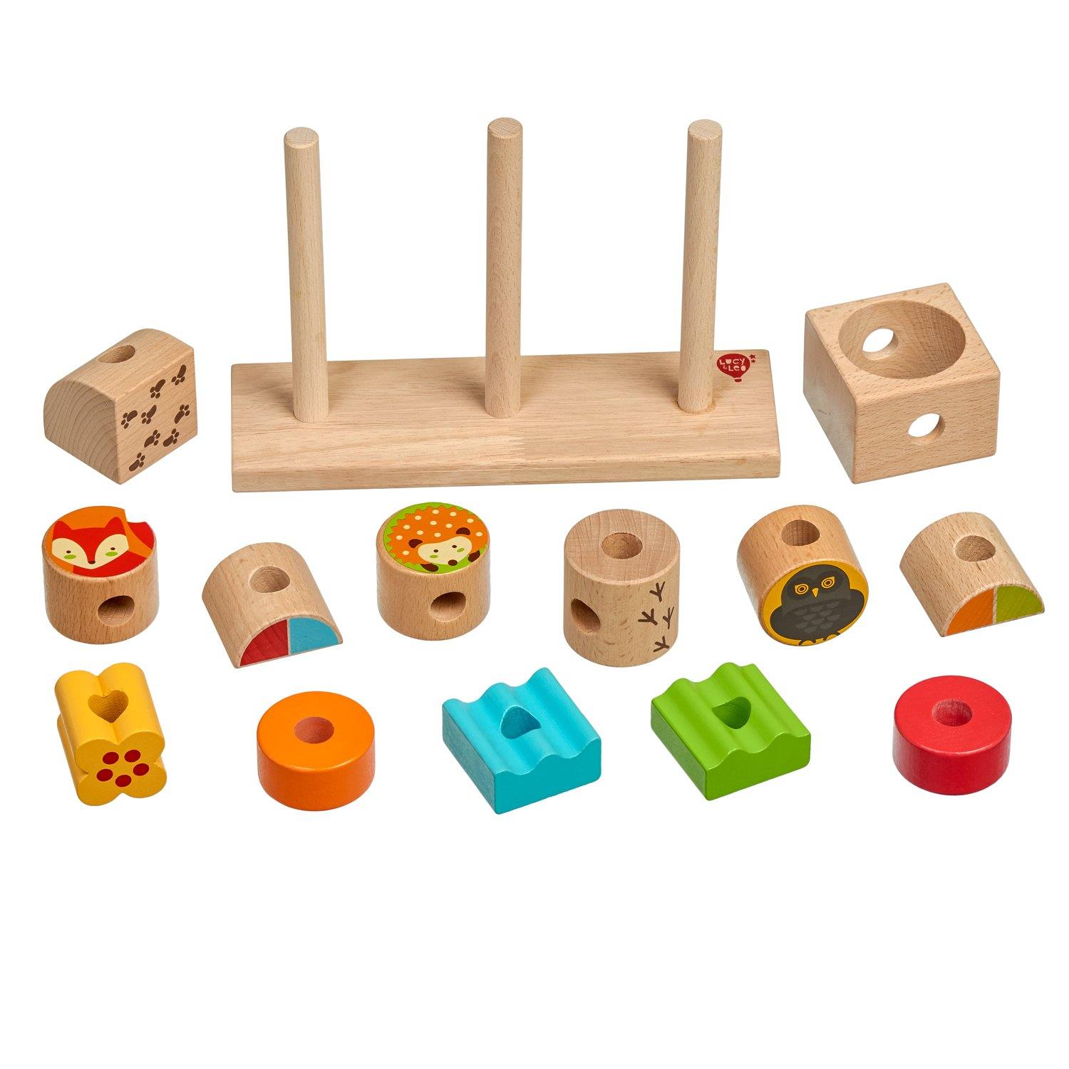 Day and night game wooden toy set