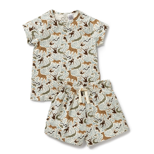 Mini Jungle Organic Short Sleeve Pyjamas