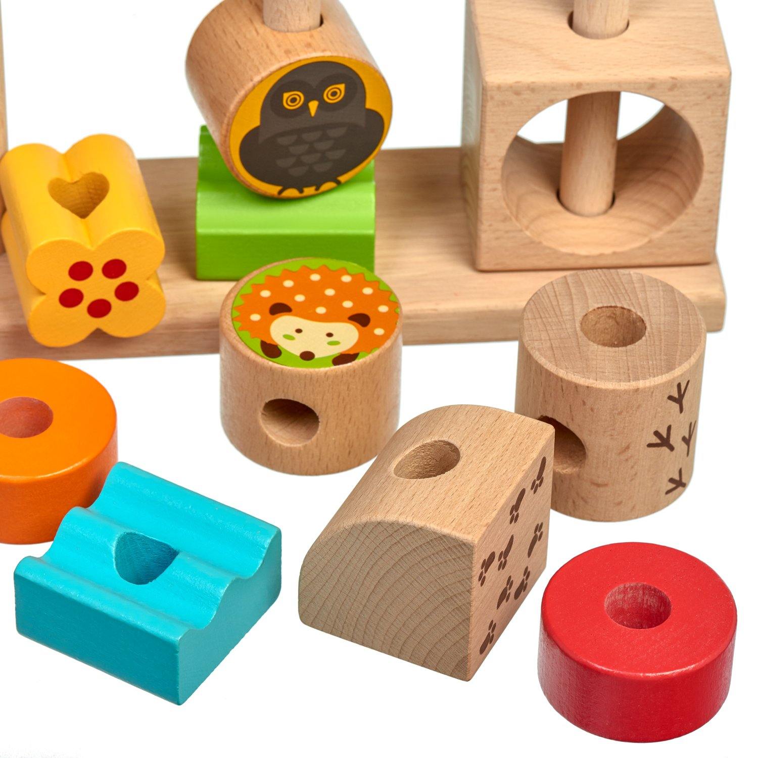 Day and night game wooden toy set
