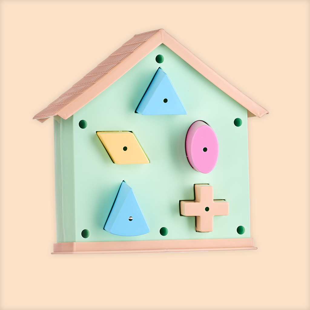 Bioplastic toys - Shape sorter house.