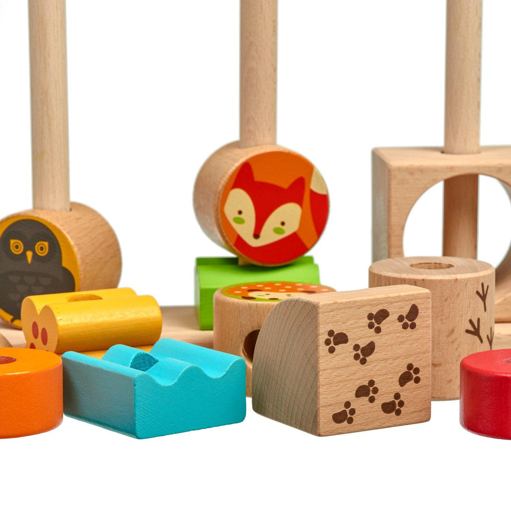 Day and night game wooden toy set