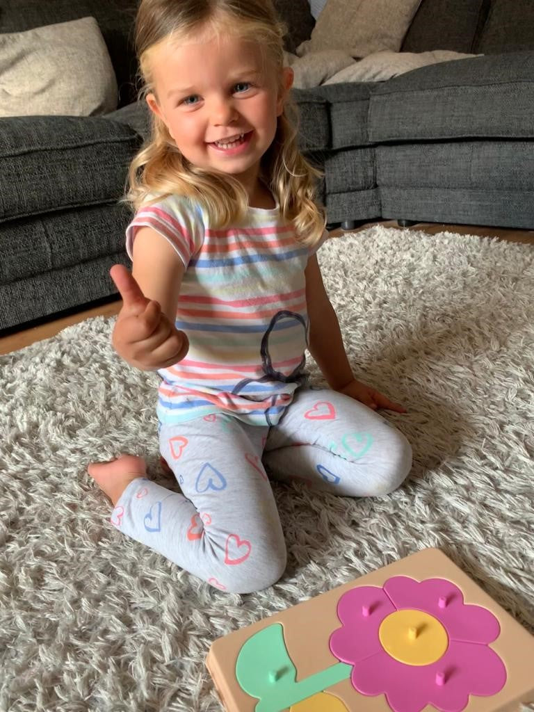 Bioplastic toys - Baby puzzle flower educational toy.