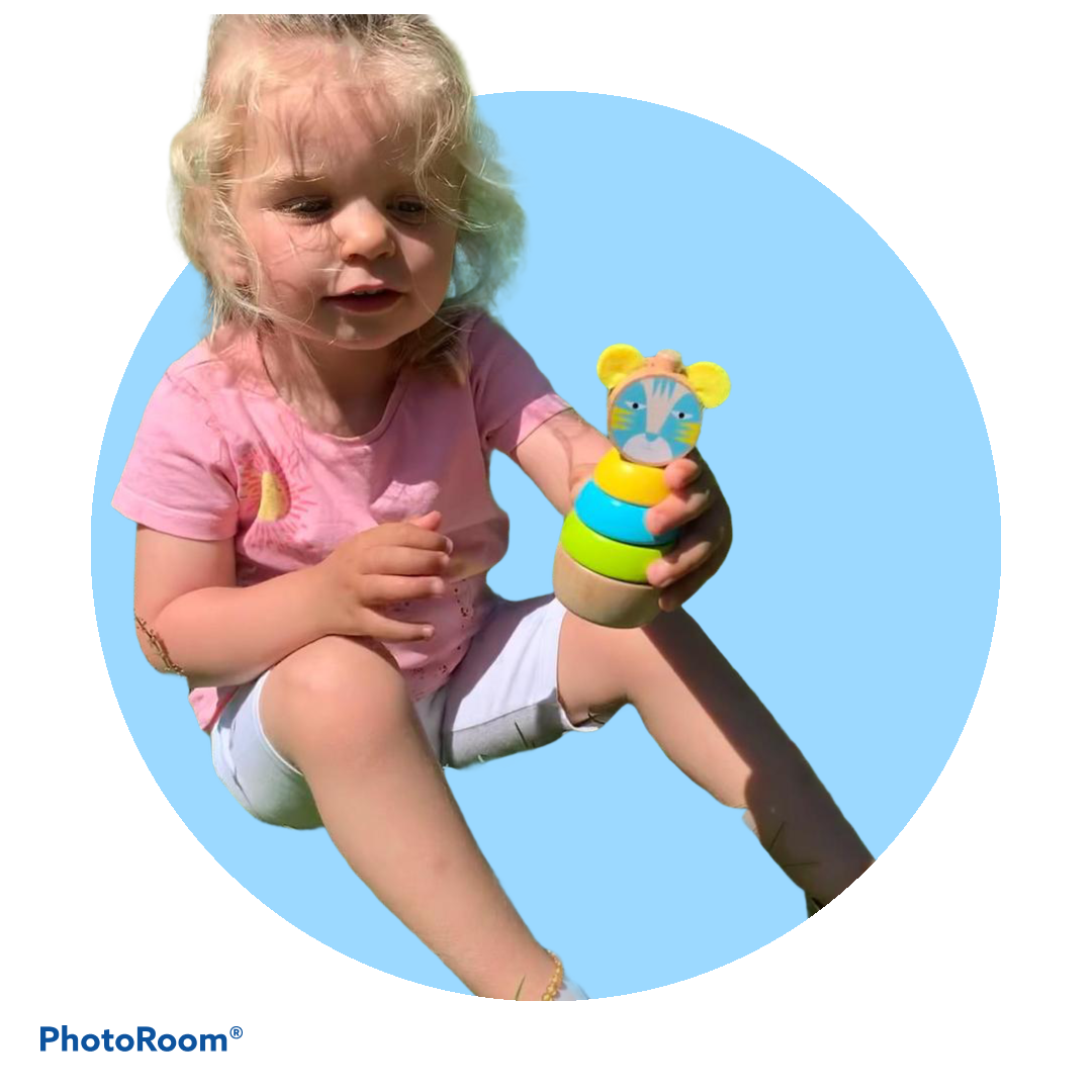 Cat stacker - educational wooden toy