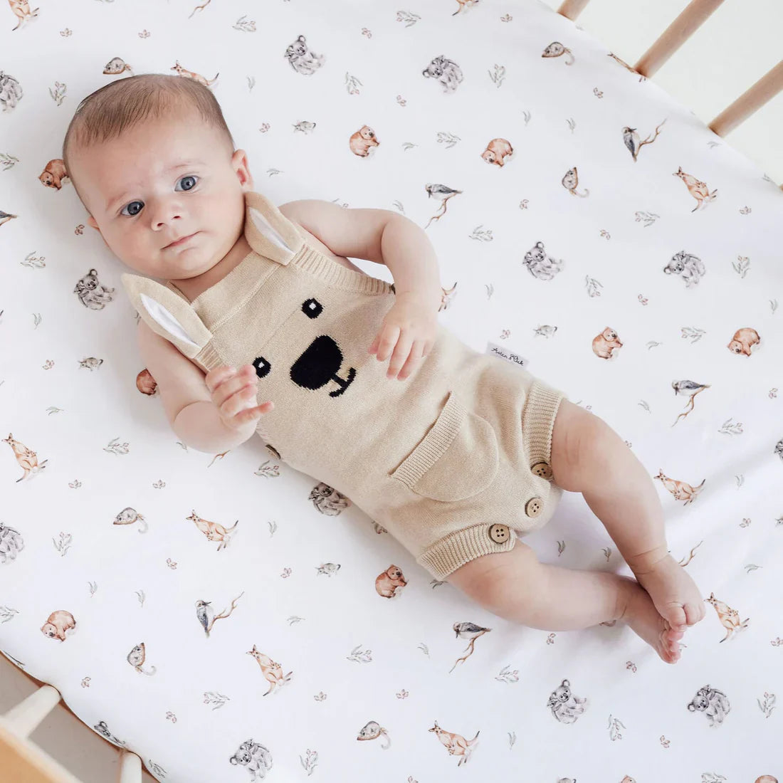 Taupe Kangaroo Knit Romper