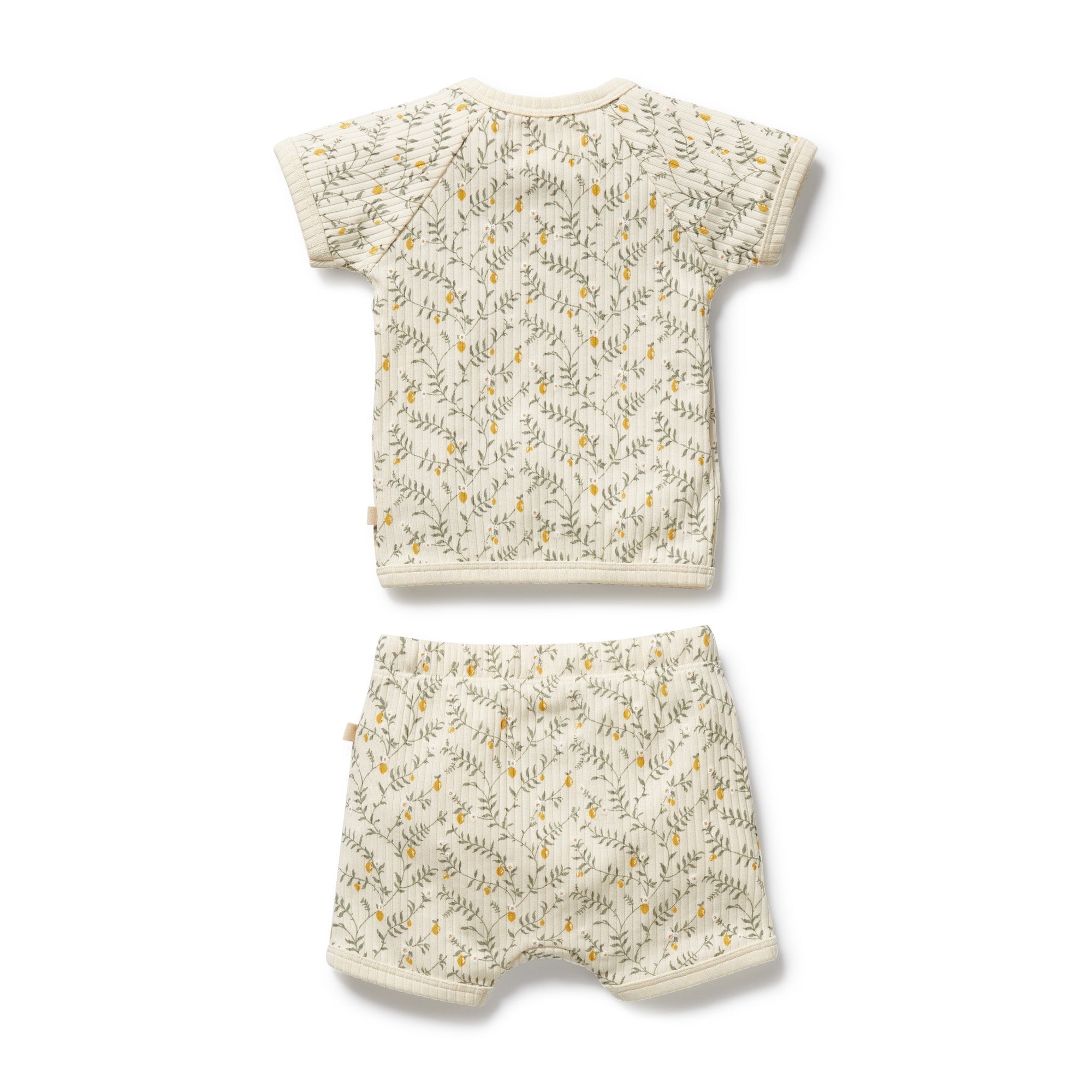 Lemon Leaf Organic Kimono Set