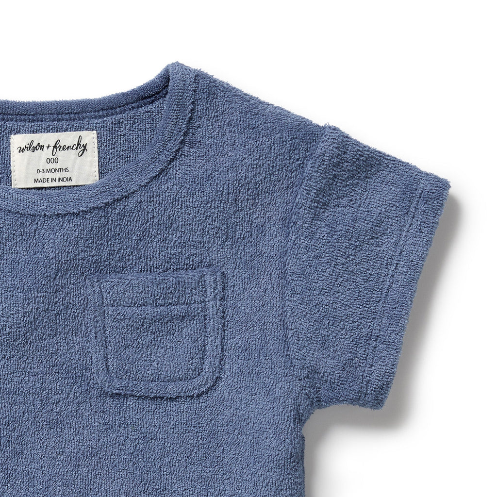 Deep Blue Organic Terry Tee