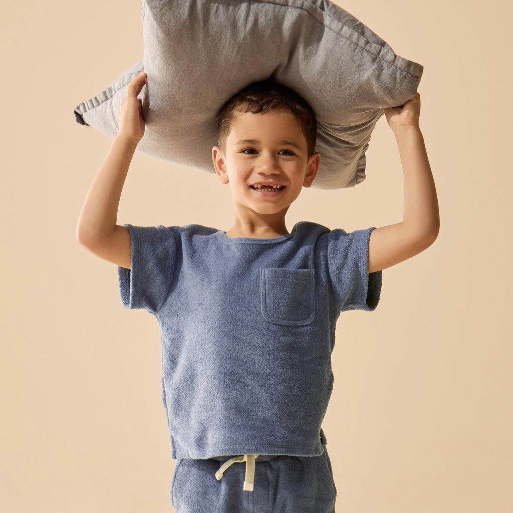 Deep Blue Organic Terry Tee