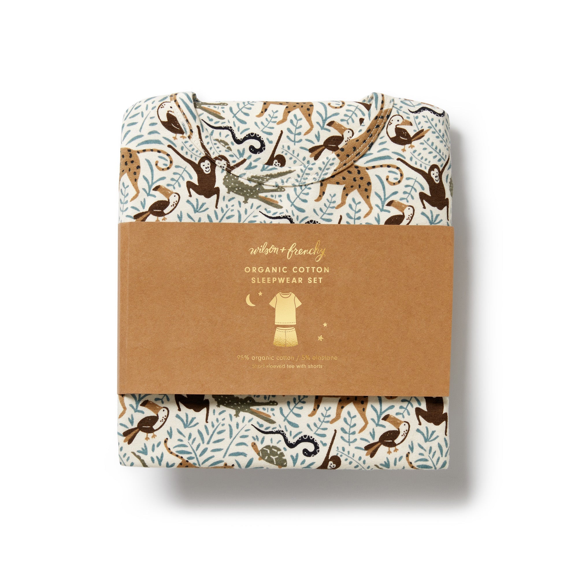 Mini Jungle Organic Short Sleeve Pyjamas