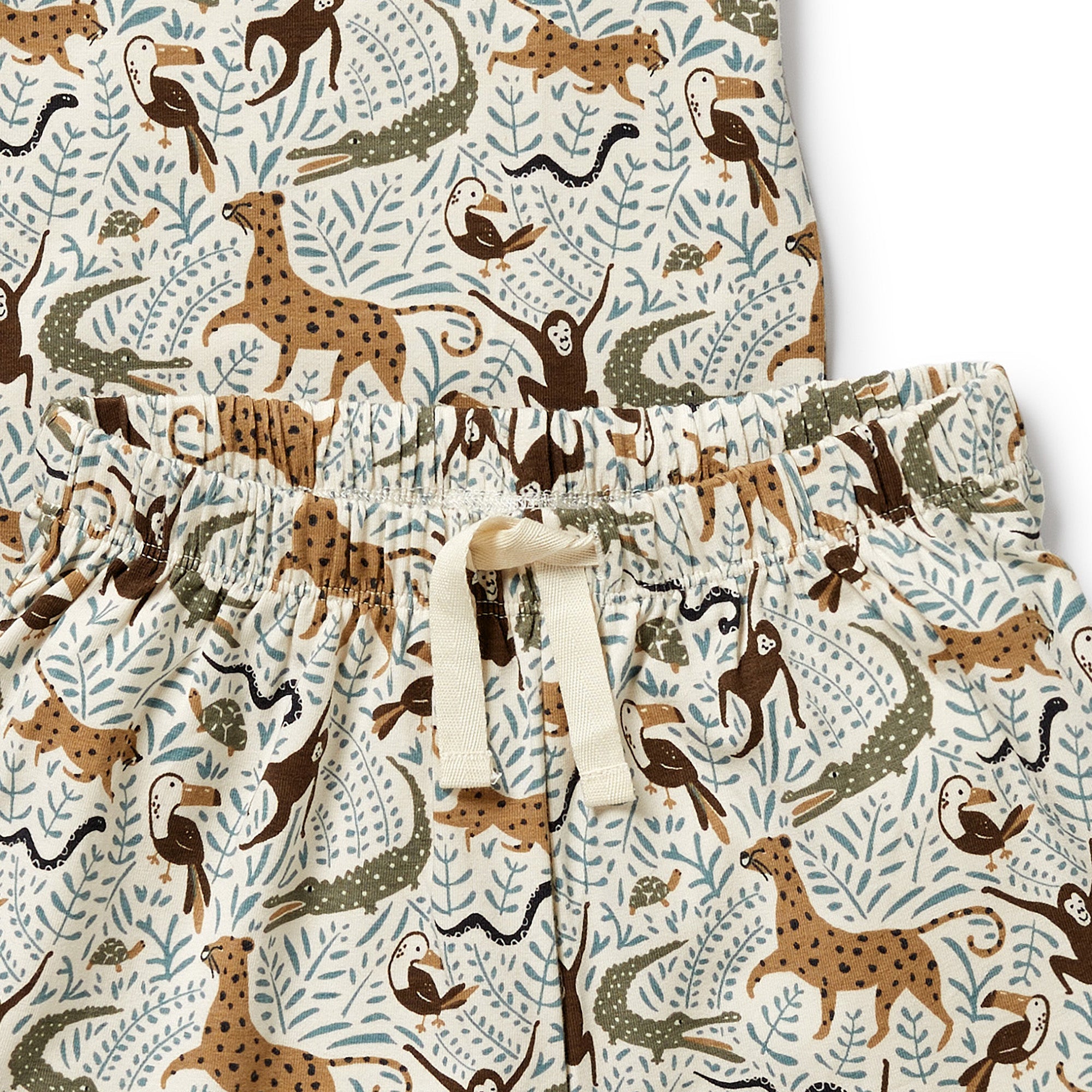 Mini Jungle Organic Short Sleeve Pyjamas