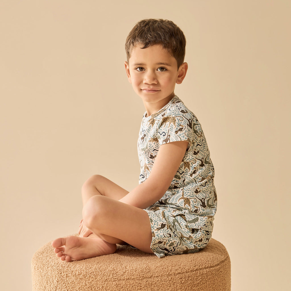Mini Jungle Organic Short Sleeve Pyjamas