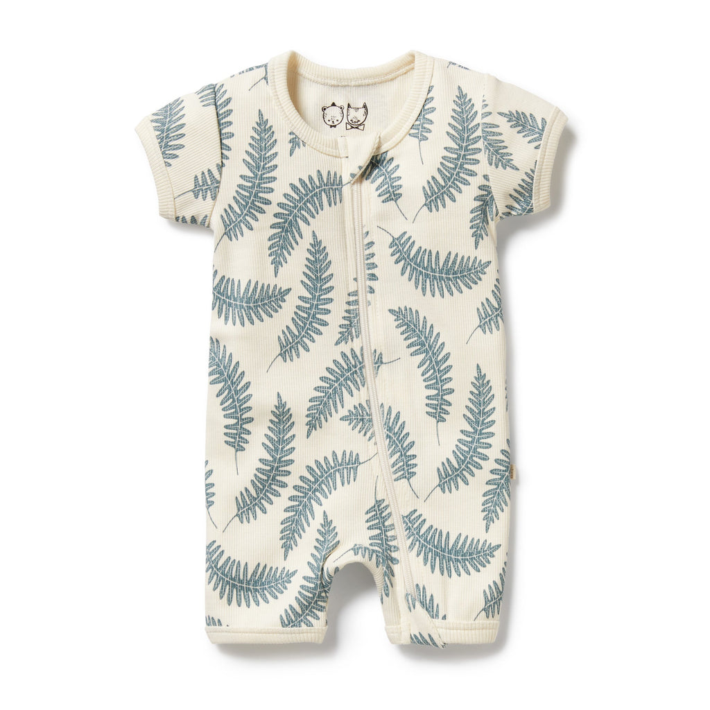 Little Fronds Organic Boyleg Zipsuit
