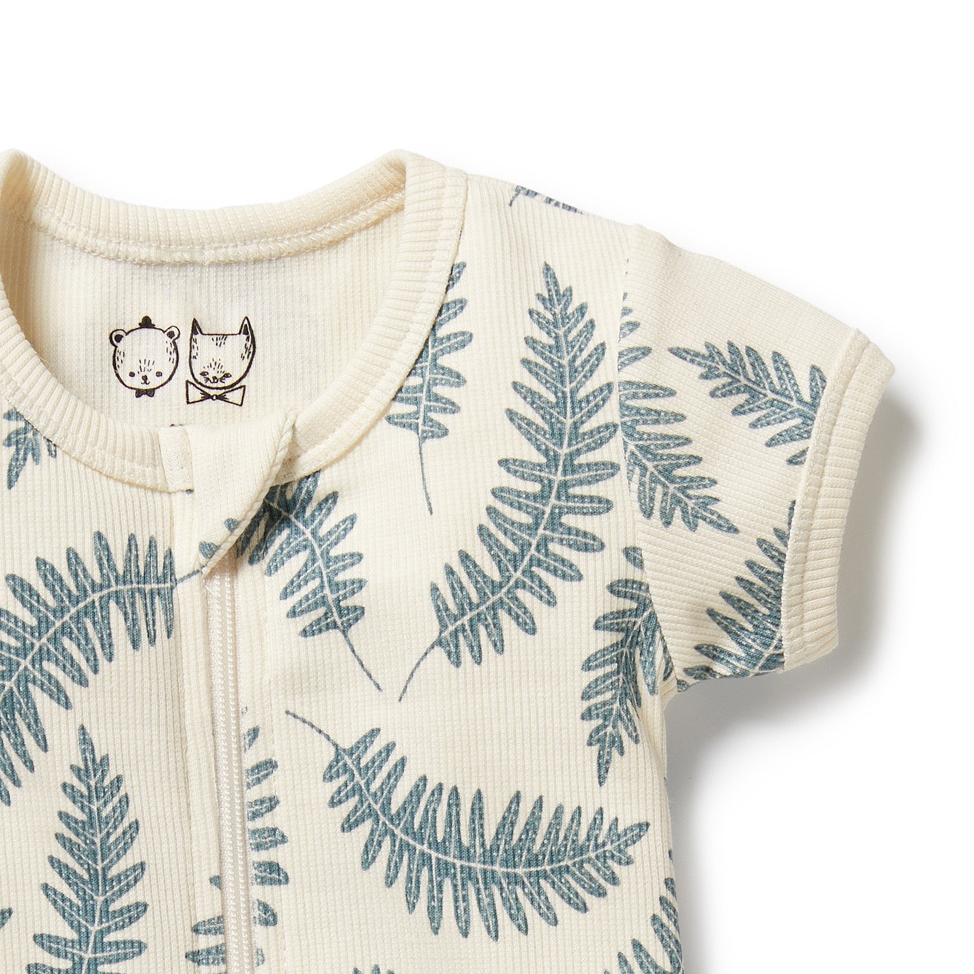 Little Fronds Organic Boyleg Zipsuit
