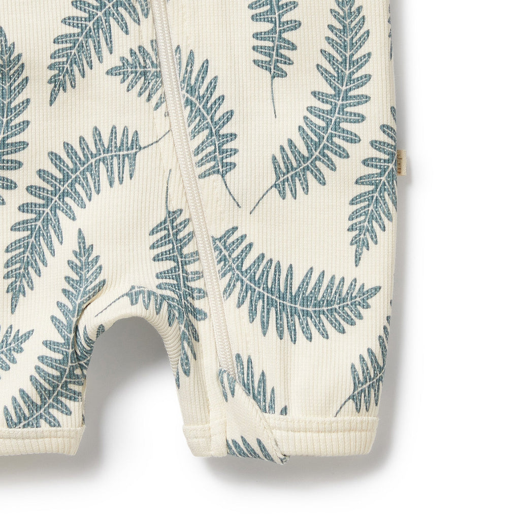 Little Fronds Organic Boyleg Zipsuit