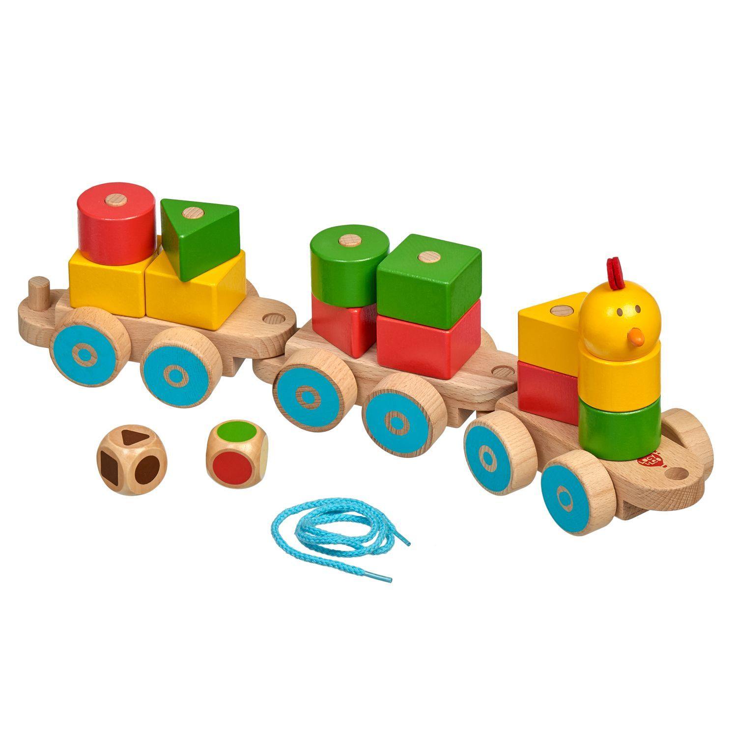 Wooden little chick train - Educational toy