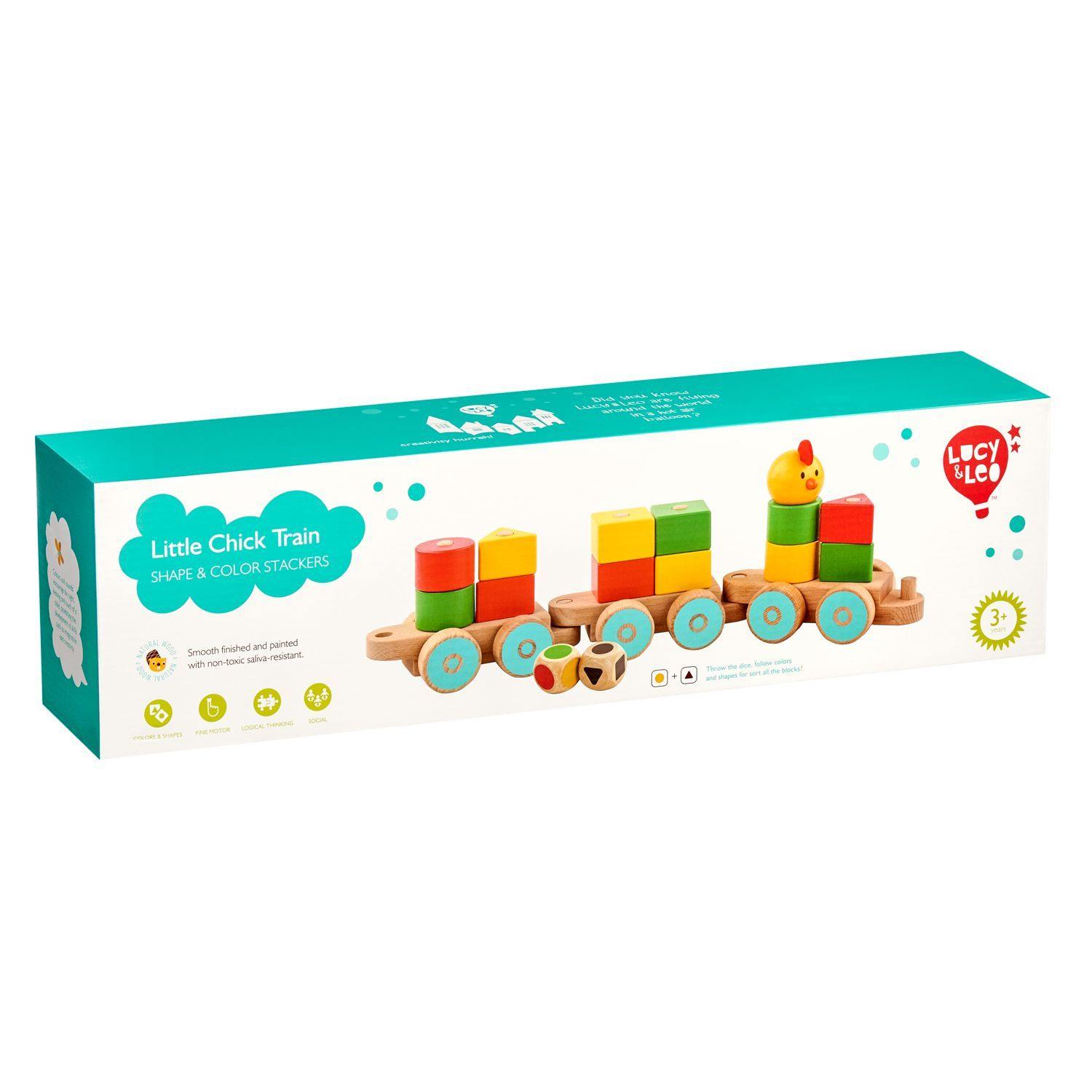 Wooden little chick train - Educational toy