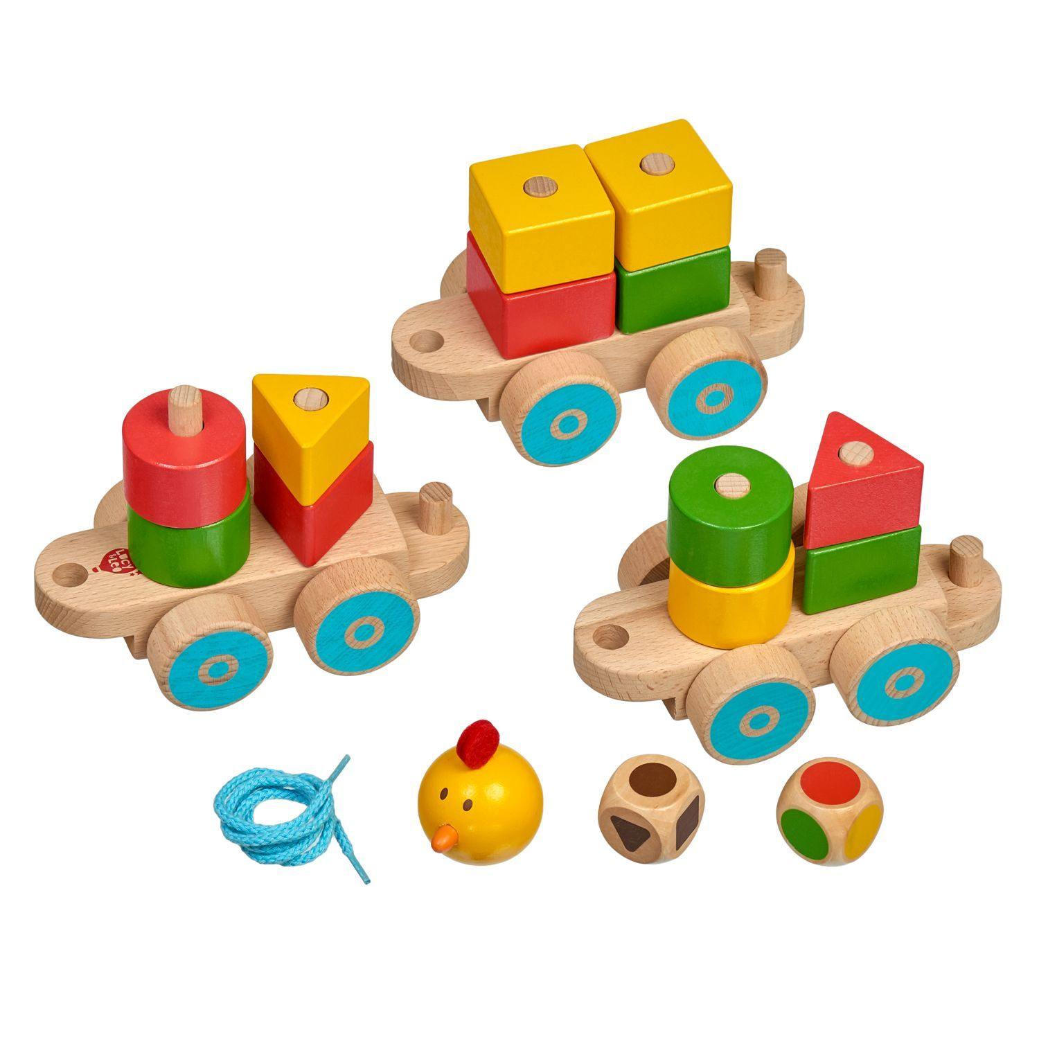 Wooden little chick train - Educational toy